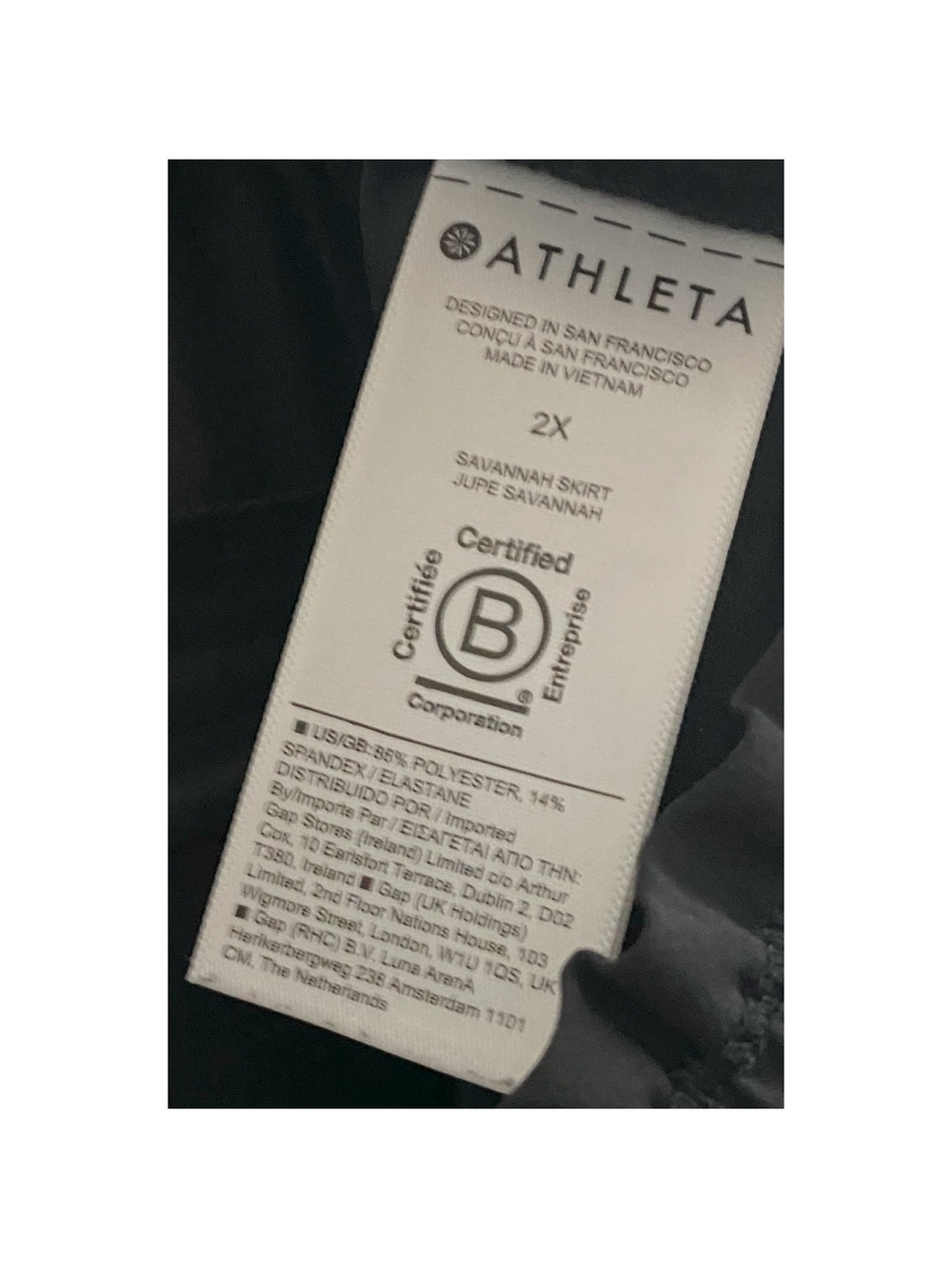 Athleta Savannah Black Skirt Size 2X - Picture 5 of 7